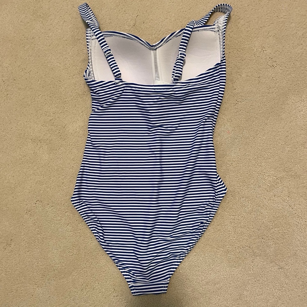 Nip Tuck One Piece Swimsuit Joanne Sorrento Stripe Azure Blue White Size 6 NWT - Picture 5 of 13
